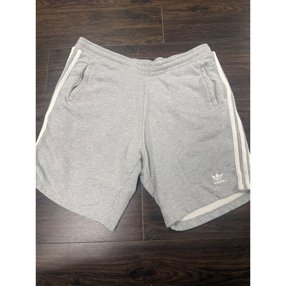 Adidas Originals Gray 3-Stripe Sweat Shorts Size XL